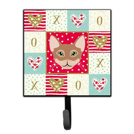 Carolines Treasures 4.25 x 1 x 7 in. Chausie Cat Love Leash or Key Holder CK5101SH4